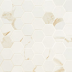 Eden Calacatta Sheet 2x2 Hex Matte